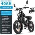 NEW 20 Zoll E-Bike,2OOOW 52V 20Ah/40Ah Fat Tire Mountain Elektrofahrrad RIDSTAR