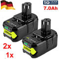 2X Für Ryobi Akku /Ladegerät 18V 7,0AH Lithium One+ Plus RB18L50 P108 RB18L40 DE