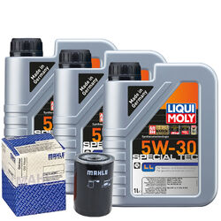 Motoröl 5W30 LIQUI MOLY Leichtlauf Special Tec Ll 3L+MAHLE Ölfilter