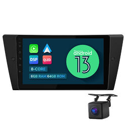 CAM+E90A12S Android 13 Autoradio 8-Kern 9" QLED Navi 4G LTE für BMW E90 E91 DAB+