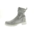 Tamaris Boots Stiefeletten Schnürstiefelette Leder Grau Damen Schuhe Gr. 38