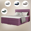 Boxspringbett mit Bettkasten Bonell Matratze und Topper Inklusive Polsterbett