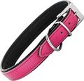 Schnüffelfreunde Hundehalsband aus Leder - Fun-Line - Pink-Schwarz