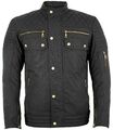 Herren Motorrad Textiljacke mit Protektoren schwarz Wind und Wasserdicht