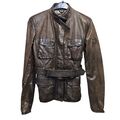 Belstaff Lederjacke Damen Gr. 42 44 (IT 48) Triumph, braun, Echt Leder Jacke 