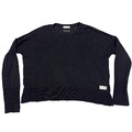 Odd Molly Oversize Pullover 2 - M Schwarz Baumwolle Pointelle Strick Bequemer