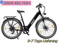 Eskute 27,5 Zoll E-Mountainbike,500W Elektrofahrrad 48V15AH bis 120km 7 Gänge