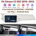 6+64G Android12 Autoradio CarPlay GPS Nav AM RDS Für Citroen C3 DS3 2010-2016 BT