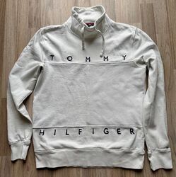 Tommy Hilfiger Pullover Sweatshirt in weiß mit Taschen Gr. XL