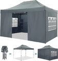 Partyzelt Pavillon Faltpavillon Wasserdicht Pop Up UV-Schutz 3x3/3,6x3,6/3x4,5m