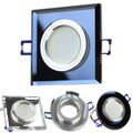 6x Einbaurahmen Set GU10 MR16 Glas  Gehäuse Einbaustrahler 75mm Einbau-Spot LED