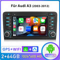 2+64G Android 13 Autoradio GPS Navi WIFI DAB BT Carplay Für Audi A3 S3 RS3 8V 8P