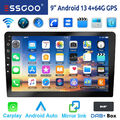 DAB+ Android 13 4+64G Carplay Autoradio Doppel 2 DIN GPS Navi RDS Bluetooth WIFI