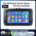 DAB+ 32G Carplay Android 13 Autoradio WIFI Für VW GOLF 5 6 Polo 6R Touran Tiguan