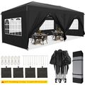 3x3/3x6m Faltpavillon Pavillon UV Gartenzelt Partyzelt Stabil Faltbar Wasserdich