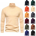 Herren Rollkragen Pullover Strick Jumper Langarmshirt Winter Sweatshirt T-Shirt