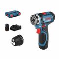 BOSCH Akku-Bohrschrauber GSR 12V-35 FC | 2x 3,0 Ah Akkus in L-Boxx 102 | 1 Aufsa