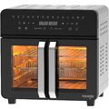 Dual Zone Heißluftfritteuse, 23L Airfryer Oven mit Touch-Steuerung, 15 Programme