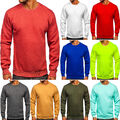 Sweatshirt Pullover Langarmshirt Rundhals Men Sport Basic Herren BOLF Unifarben