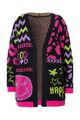 Angel of Style Damen große Größen Long Strickjacke Smiley Mustermix