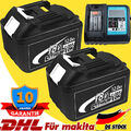 2X Für Makita Original Akku/Ladegerät 18V 6Ah 9,0Ah BL1860 BL1850 BL1840 BL1830