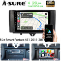 Apple Carplay Autoradio Für Smart Fortwo 451 2011-2015 2+32GB Android13 GPS Navi