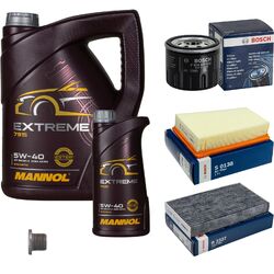 BOSCH Inspektionspaket 6 L MANNOL Extreme 5W-40 für Renault Megane III