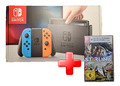 Nintendo Switch HAC-001 - 32GB - Spielkonsole - Neon-Rot/Neon-Blau | inkl. Spiel