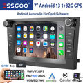 DAB+ 32G Android 13 Carplay Autoradio Navi Kam Für Opel Astra H Vectra Corsa C D