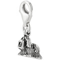 Charm / Anhänger Hund Shih Tzu mit Karabinerverschluß aus 925 Sterling Silber