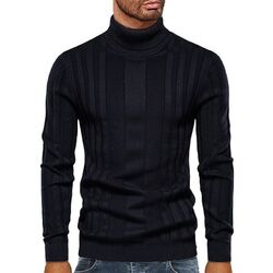 Herren Warme Strickpullover Jumper Sweater Rollkragen Pulli Pullover Tops