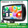 DAB+ KAM MIC Android Autoradio Carplay 32G GPS Für Benz Smart Forfour Fortwo 453