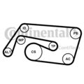 CONTINENTAL CTAM Keilrippenriemensatz 6PK2260K2 für MERCEDES KLASSE Model S203