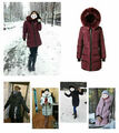 Winter Hooded Parka Damen Winter Jacke Stepp Mantel Steppjacke Langejacke WarmSM