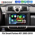 Für Smart Fortwo 451 2005-10 2+64G Android 13 CarPlay Autoradio GPS Nav RDS +KAM