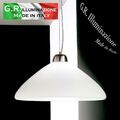 Pendelleuchte modern Pendellampe Ø40 Satin Weiß Glas Deckenlampe küche TINA