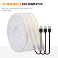 USB COB Neon LED Strip Leiste Streifen 320LED/m Band Wasserdicht Lichterkette 5V