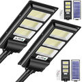 2X LED Straßenlaterne bewegungsmelder 600 IP65 Solarleuchte Solar Gartenlampe