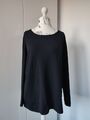 Giada klassischer weicher Pullover Pulli Schwarz Feinstrick Viskose 44/46 XXL 