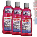 3x 1L SONAX XTREME RichFoam Schaum-Shampoo Reinigungsschaum Schmutzlöser