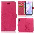 Handy Tasche für Xiaomi Redmi 9A / 9i / 9AT Schutz Hülle Blumen Flip Case Etui