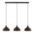 Lindby Elamira Pendelleuchte Hängelampe Deckenlampe Lampe 3-flm E27 schwarz g60