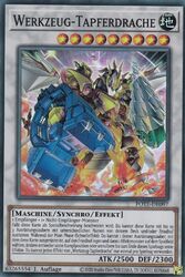 Werkzeug-Tapferdrache POTE-DE097 Super Rare Power of the Elements Yugioh Deutsch