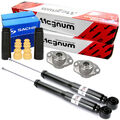 2x Magnum Technology Stoßdämpfer + Service-Kit + Domlager Hinten für A1 A2