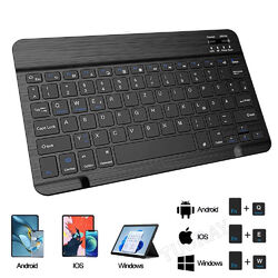 QWERTZ Tastatur Hülle mit Stifthalter für Samsung Galaxy Tab A9+ A8 S9 FE S8 S7