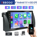 9" Android 13 Autoradio CarPlay GPS Navi RDS DAB+ Kam Für BMW 5er E39 X5 E53 E38