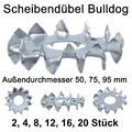 Einpressdübel Scheibendübel zweiseitig gezahnt Bulldog verzinkt 50mm 75mm 95mm