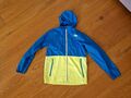 The North Face. Jungen Regenjacke, Windjacke. Blau / Neongelb. Gr. L (14/16),...