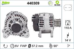 Lichtmaschine Generator Lima VALEO RE-GEN AT 440309 +64.97€ Pfand für 5J 6R SEAT