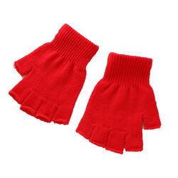 Unisex-Halbfinger-Fäustlinge Solide Handschuhe Gestrickte Handgelenkwärmer F
